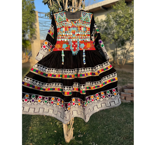 Nueva llegada vestido Kuchi afgano manga larga bordado musulmán mujeres ropa de fiesta - Product Image 6