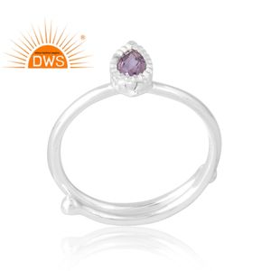 Anillo de piedras preciosas de amatista Rosa Natural de Plata de Ley 925 más vendido, joyería personalizada para mujer, regalo para ella - Product Image 1