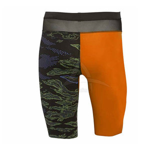 2025 venta al por mayor de alta calidad gimnasio deportes Fitness pantalones cortos de compresión cintura elástica patrón sólido hombres pantalones cortos de compresión - Product Image 2