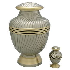 Grande urne de crémation Design remarquable Urne commémorative pour cendres Urne métallique pour cendres humaines adultes - Product Image 5