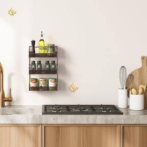 Nouvelle collection d'articles de cuisine à la mode supports de stockage d'épices de comptoir décoratifs 3 niveaux dernière arrivée étagère de cuisine pour la maison et l'hôtel - Product Image 2