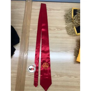 Masonic Regalia Royal Arch ties Red Satin Silk Embroidered Design Customized Sublimated Print royal arch tie RAM Ties