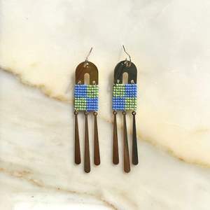 Top vente unisexe Dollar Design Game Day boucles d'oreilles goutte qualité perles de rocaille broderie personnalisé boucles d'oreilles perlées meilleure idée cadeau - Product Image 5