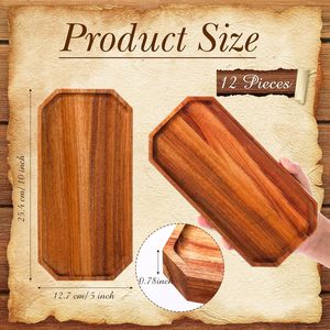 Plateau à charcuterie rectangulaire en bois, plateau à fromage, cadeaux d'affaires écologiques, ustensiles de cuisine faciles à nettoyer, vente en gros - Product Image 4