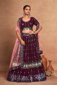 Hermoso Lehenga Choli Con Bordado Y Lentejuelas Trabajo - Product Image 2