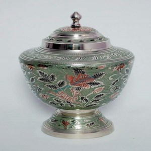 Ollas para cenizas humanas, ataúd funerario de mesa hecho a mano y ataúd, tendencia, forma redonda más vendida, urnas modernas recién llegadas India - Product Image 2