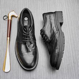 Zapatos Casuales Ligeros con Plantilla Absorbente de Sudor y Estructura Flexible, Zapatos Diarios para Hombre, Zapatos de Cuero - Product Image 4