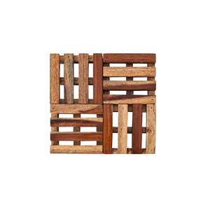 Posavasos de madera con forma cuadrada, el mejor diseño, soporte de madera para el hogar y el restaurante, vajilla, posavasos de madera a la venta - Product Image 1