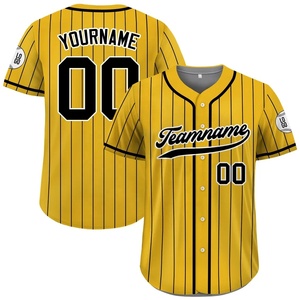 Venta al por mayor de uniformes de béisbol con logotipo personalizado ropa deportiva 2025 tendencia MOQ sublimación transpirable bordado poliéster camisetas de béisbol - Product Image 2