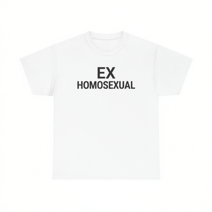 Camiseta Ex-Homosexual de Manga Corta con Cuello Redondo Unisex para Adultos, Ropa Promocional con Serigrafía - Product Image 3