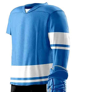 Maillot de hockey sur glace tendance Oem Service pour hommes 100% polyester vêtements de hockey sur glace broderie de numéro d'uniforme d'équipe - Product Image 3