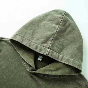 Nouvel arrivage de sweats à capuche thermiques délavés à l'acide de style unique sweats à capuche respirants avec dernier col thermique pour l'hiver pour hommes - Product Image 2