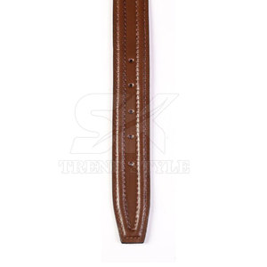 Ceinture en cuir à une seule couleur, accessoire de mode tendance, ceinture en cuir à une seule couleur élégante - Product Image 6