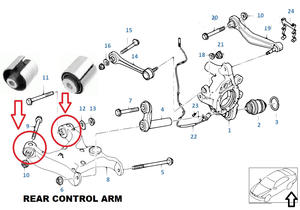 แขนควบคุมแบบแกว่งหลังล่าง33326754557 33326754558บูชปีกนกสำหรับ E60รถ525i 2004-2007 - Product Image 3