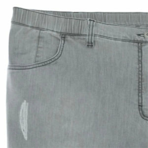 Short en jean gris 100% coton de haute qualité pour femme, style décontracté, short écologique de style vieilli pour femme - Product Image 3