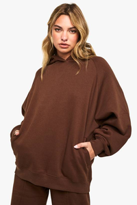 Sweat à capuche pour femme en coton 100% de haute qualité, broderie personnalisée, logo personnalisé, pas cher, hiver, devant, pull-over, vente en gros - Product Image 4