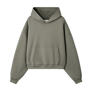 Sweat à capuche oversize en molleton de coton lourd en gros, à épaules tombantes, personnalisable pour femmes, logo personnalisé - Product Image 1