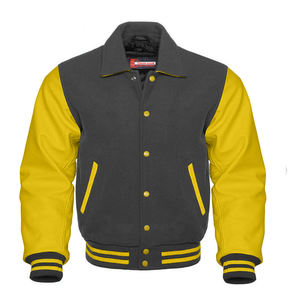 Veste universitaire en toile de haute qualité, couleurs personnalisées, séchage rapide, broderie en chenille, manches en cuir, style urbain - Product Image 1