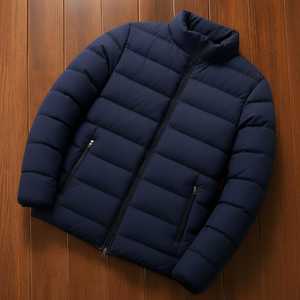 New Custom Style <b>Men's</b> Cotton Puffer <b>Jackets</b> with Long Sleeves Breathable Winter Front Logo Wholesale Price Available - Product Image 3