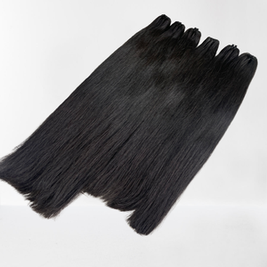 Extensiones de cabello humano 100% Real, mechones de pelo liso Natural, doble estiramiento, extremo grueso, alta calidad, Envío Gratis - Product Image 1