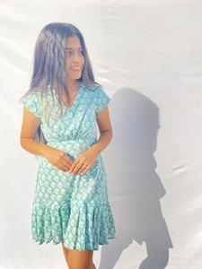 Robe d'été flexible imprimée de couleurs de taille personnalisée vintage élégante robe femmes robe décontractée maxi pour femmes - Product Image 3