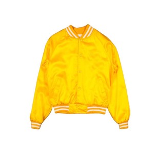 Chaqueta Universitaria Clásica de Satén para Hombre/ Chaquetas Universitarias con Parches Bordados Estilo Americano Personalizadas - Product Image 1