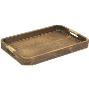 ถาดเสิร์ฟอาหารเช้าทำจากไม้สนทรงสี่เหลี่ยมผืนผ้าสำหรับตกแต่งบ้านหรือโรงแรมด้วยสิ่งมหัศจรรย์ในต่างประเทศ - Product Image 4
