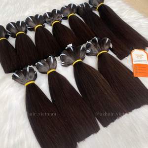 Extensiones de cabello liso de hueso de trama disponibles SDD longitud 10 12 "100% cabello humano vietnamita crudo Color negro listo para enviar - Product Image 5