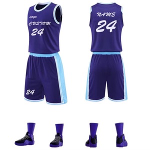 2024 nouveau Style respirant imprimé basket-ball uniforme OEM/ODM Logo personnalisé vêtements de sport uniformes d'entraînement 100% Polyester - Product Image 3