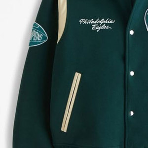 แจ็กเก็ตแบบเลตเตอร์แมนสำหรับผู้ชายเสื้อแจ็กเก็ตเลตเตอร์แมนคอตั้งสำหรับกลางแจ้ง - Product Image 4