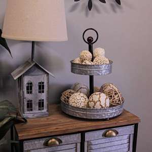 ถาดเสิร์ฟชุบสังกะสีลายโบราณตกแต่งอย่างประณีตสำหรับงานเลี้ยงน้ำชา รูปทรงและขนาดปรับแต่งได้ จากบริษัท รานา โอเวอร์ซีส์ อิงค์ - Product Image 4