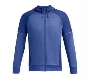 Haute qualité 350GSM survêtement en coton polyester lourd Baggy pull à capuche zippé fermeture éclair personnalisé sweats à capuche pour hommes - Product Image 1