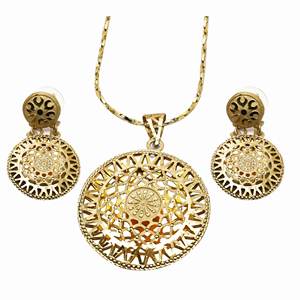 ชุดสร้อยคอจี้ชุบทอง14K 18K 24k ประดับด้วยทองเหลืองชุบทอง - Product Image 2