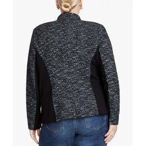 Giacca trendy da donna Rachel Roy con apertura frontale in nero, taglia 1X - Product Image 2