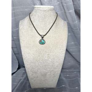 Hecho a Mano # Colgante de Plata de Ley y Turquesa (8 piezas) con Engaste de Bisel y Corte Princesa, Chapado en Oro Rosa, Diseño Chic para Mujer, Hecho por Artistas Navajo - Product Image 6