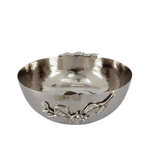 Bol rond décoratif en aluminium de qualité supérieure avec couleur or martelé, style classique, bol de service pour la cuisine, personnalisable - Product Image 4