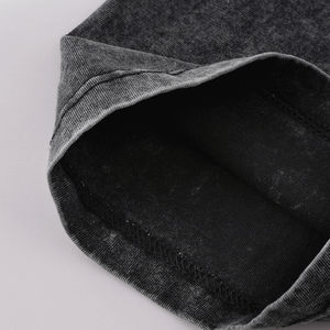 Luxe hommes 100% coton t-shirt de haute qualité blanc Vintage Logo personnalisé fané surdimensionné lavé à l'acide t-shirt - Product Image 6