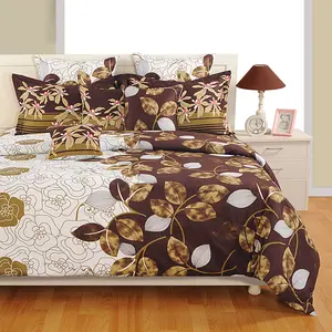 印度出口商销售的最畅销棕色金缎床单，100% 棉制和柔软手感床单