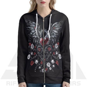 Sudadera con Capucha Premium de Algodón Terry para Mujer, con Estampado Gráfico Invernal, Gruesa, con Múltiples Bolsillos, Logotipo Frontal, Fácil Cuidado - Product Image 3