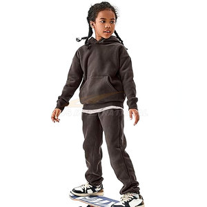 Sweat à capuche en polaire Sherpa pour garçons et filles, épais, chaud, pull d'hiver, sweat à capuche doux, couleur café - Product Image 3