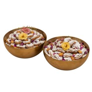 Bol à chocolat moderne en forme de coquille avec feuille d'or Bol de service à la main pour chocolat Cadeau de luxe Prix de gros - Product Image 2