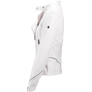 Veste en cuir automne-hiver personnalisée pour femmes avec col tournant solide manches complètes et doublure en satin respirant - Product Image 2