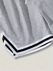 Pantalones cortos de gimnasio para hombre baratos al por mayor, pantalones cortos de entrenamiento físico de malla de playa de secado rápido con bolsillos de talla grande, cintura estampada de poliéster liso - Product Image 2