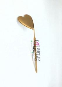 Nouveau style miroir de poche lumineux en acier inoxydable avec logo personnalisé pour extensions de cils, design cœur en diamant plasma doré, outils de beauté - Product Image 5