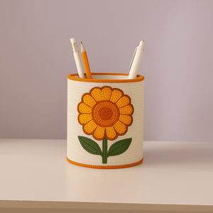 Porte-stylo design exclusif fleur de lavande organisateur de bureau écologique support de papeterie décoratif pour le bureau et la maison - Product Image 2