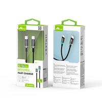 PD60W 1M Tipo-C Cable de carga rápida de color negro de tipo C