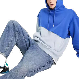 Logo personnalisé 500GSM 100% coton éponge française sweats à capuche courts surdimensionnés pour hommes sweat à capuche coupe carrée pull à capuche - Product Image 3