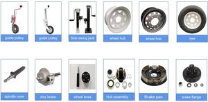 Remorque à bagages à deux roues Remorque de pêche pour voiture de camping avec essieu dynamométrique en caoutchouc - Product Image 6