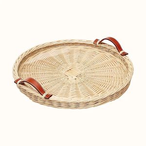 Bandeja de servicio de ratán ecológica con diseño hecho en India, madera natural con forma de tamaño de tendencia para uso doméstico en restaurantes de hoteles - Product Image 5