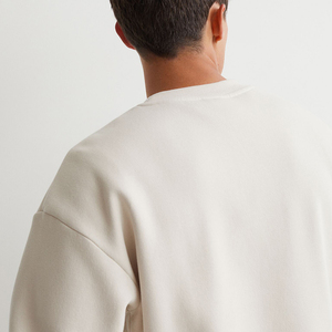 Básicos de algodón personalizado en blanco traje de jogging al por mayor hombres pulóver sudadera y pantalones de chándal conjunto hombres unisex sudaderas con capucha conjunto - Product Image 5